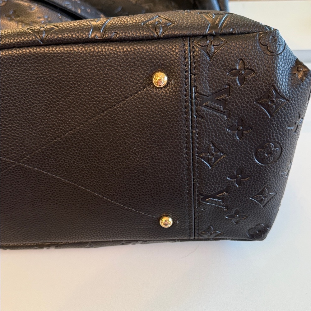 Louis Vuitton Black Embossed Monogram Shoulder Bag - Picture 6 of 6